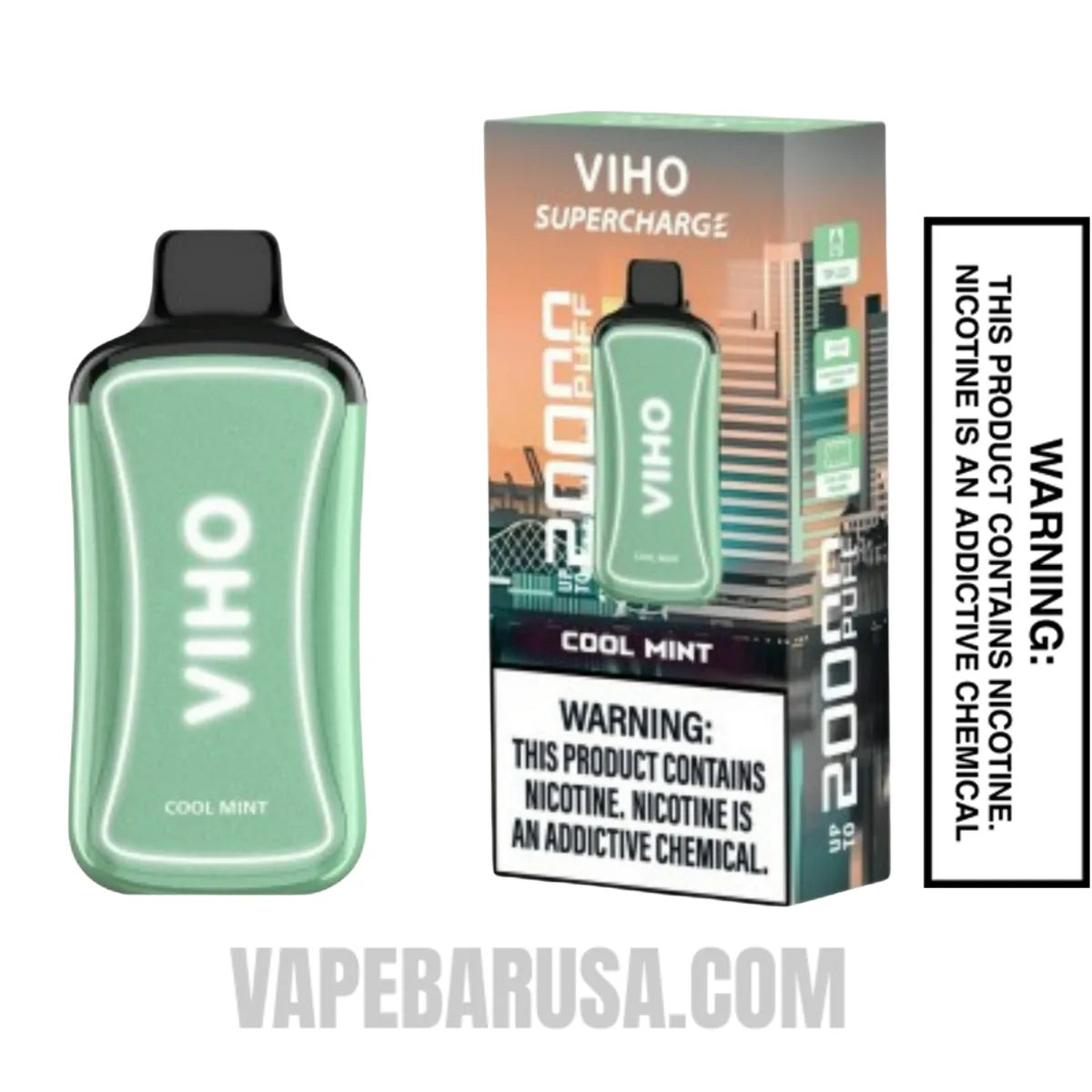 Cool Mint VIHO Supercharge 20000 Puffs Vape With Package Box 