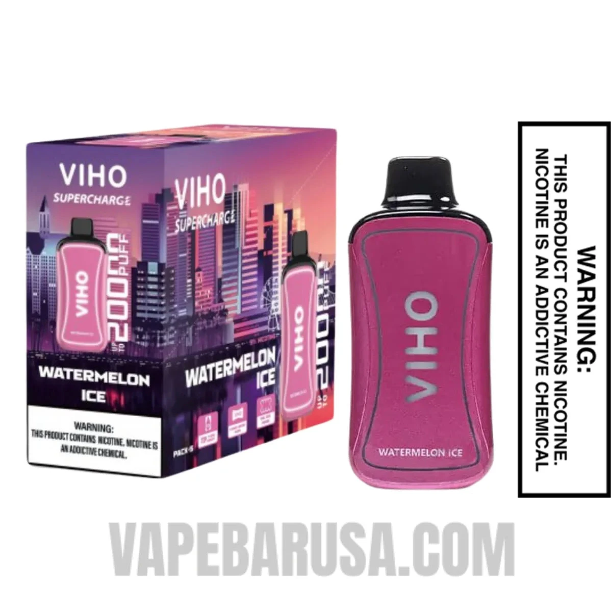 Watermelon Ice VIHO Supercharge 20000 Puffs Vape With Bundle Pack