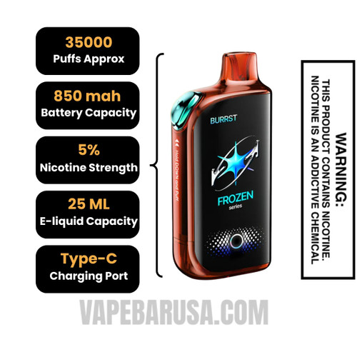 Watermelon Ice Fasta Burrst 35000 (Frozen Series) Vape Specifications
