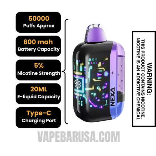 BP Nexa Ultra 50K Disposable Vape Specifications 