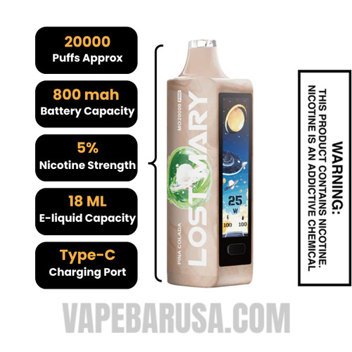 Pina Colada Lost Mary MO20000 Disposable Vape Specifications