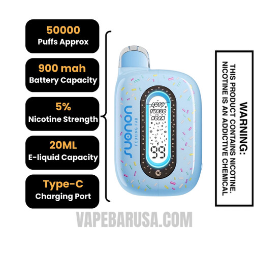Fcuking Fab Suonon Donete 50k Disposable Vape Specifications