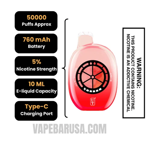 Watermelon Icy/Slushy Flum UT Bar 50K Disposable Vape Specifications