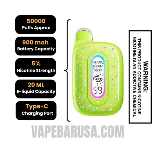 Oasis Bliss Suonon Donete 50k Disposable Vape Specifications