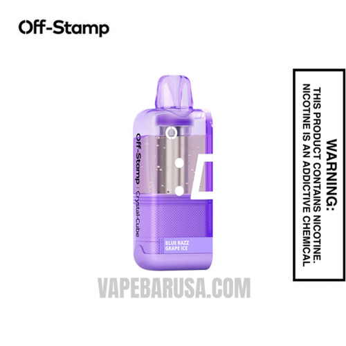 Blue Razz Grape Ice Off Stamp X Cube Crystal Cube 35K Vape Pod