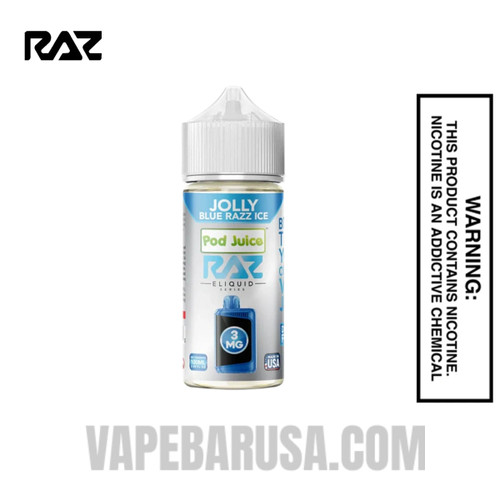 Jolly Blue Razz Ice Pod Juice X RAZ Vape Juice 100 ML