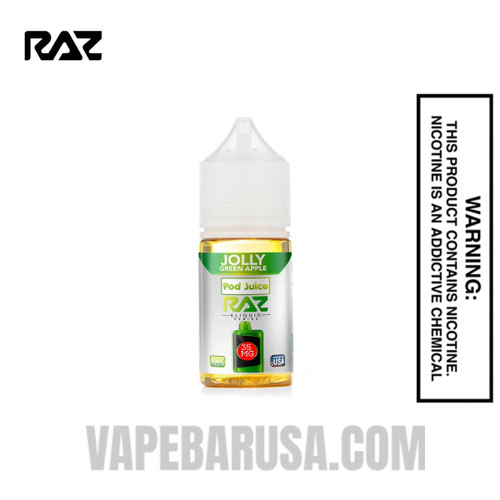 Jolly Green Apple Pod Juice X RAZ Salt Nic juice 30 ML