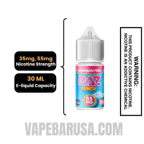 Hawaiian Pink RAZ Salt Nic Juice 30 ML  Specifications