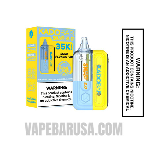 Sour Fcuking Fab Kado Bar Snap 2.0 35K Disposable Vape Kit Specifications