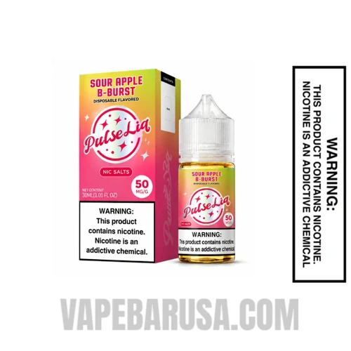 Sour Apple B-Burst Pulse Liq Salt Nic 30ML With Package Box