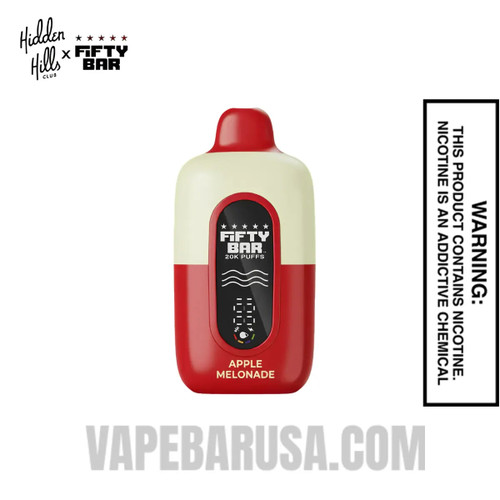 Apple Melonade Hidden Hills X Fifty Bar 20k Disposable Vape
