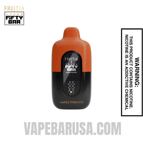 Maple Tobacco Fruitia X Fifty Bar 20K Disposable Vape