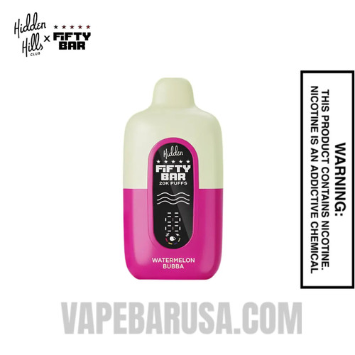 Watermelon Bubba Hidden Hills X Fifty Bar 20k Disposable Vape
