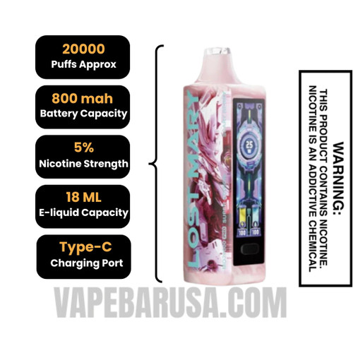 Scary Berry Lost Mary MO20000 PRO SUPER EDITION Vape Specifcations