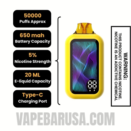 Lemon Head Nixa Bar 50K Disposable Vape Specifications