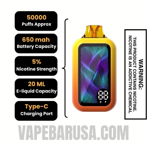 Strawberry Mango Nixa Bar 50K Disposable Vape Specifications