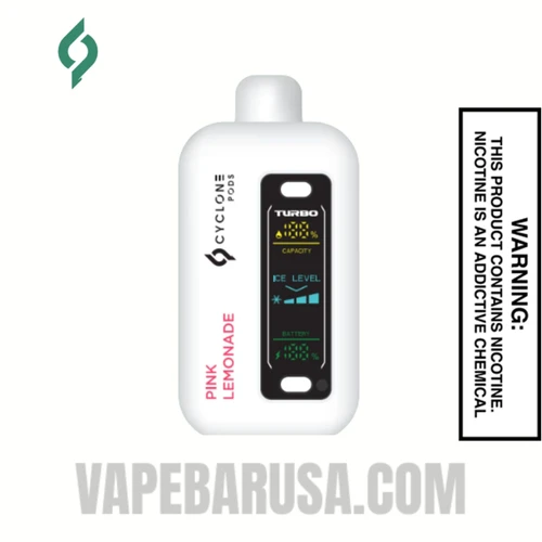 Pink Lemonade Cyclone Gust Pro 20K Zero Nicotine Disposable Vape
