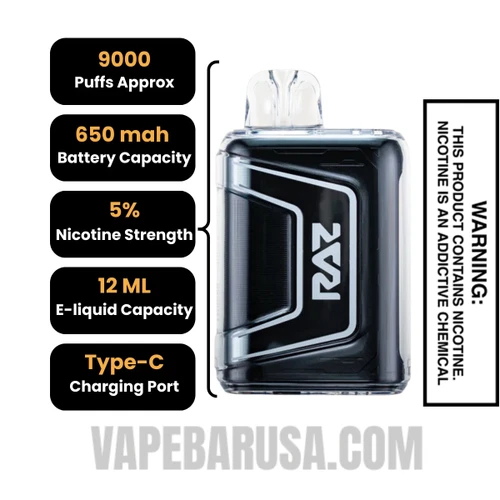 Triple Berry Ice RAZ TN9000 Disposable Vape Specifications