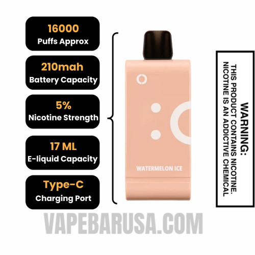 Watermelon Ice Off-Stamp SW16000 Disposable Pod Specifications