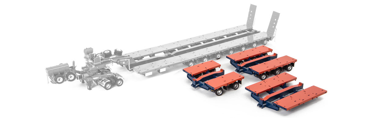 1:50 diecast scale model of Drake Steerable Low Loader Trailer Accessory Kit in Drake Livery