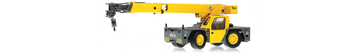 Grove YB5515 yard crane features steerable axles with rolling rubber tires Grove YB5515 yard crane features steerable axles with rolling rubber tires