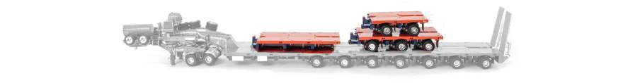 1:50 diecast scale model of Drake Steerable Low Loader Trailer Accessory Kit in Drake Livery