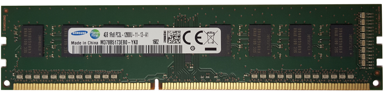 Samsung 4GB DDR3 1600MHz PC3-12800 240-Pin non-ECC Unbuffered 1.35V LV  Single Rank DIMM Desktop Memory M378B5173EB0-YK0