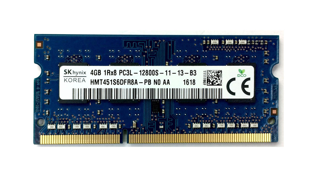 Hynix 4GB 1600MHz DDR3 PC3-12800 non-ECC Unbuffered Single Rank SoDIMM  Memory HMT451S6DFR8A-PB