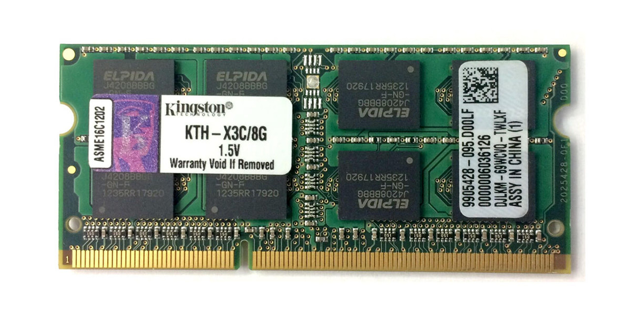 Kingston 8GB 1600MHz DDR3 PC3-12800 non-ECC Unbuffered CL11 204-Pin SoDimm  OEM Memory KTH-X3C/8G