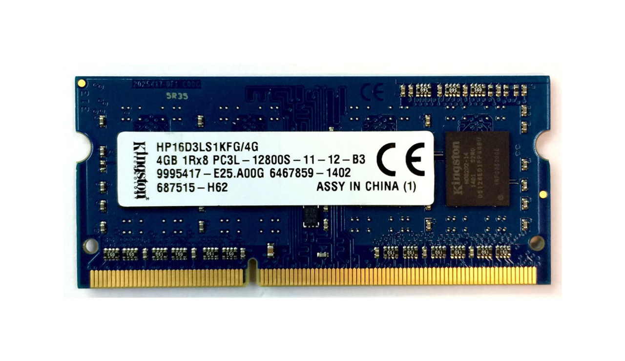 Kingston HP16D3LS1KFG/4G 4GB DDR3 1600MHz Laptop Memory