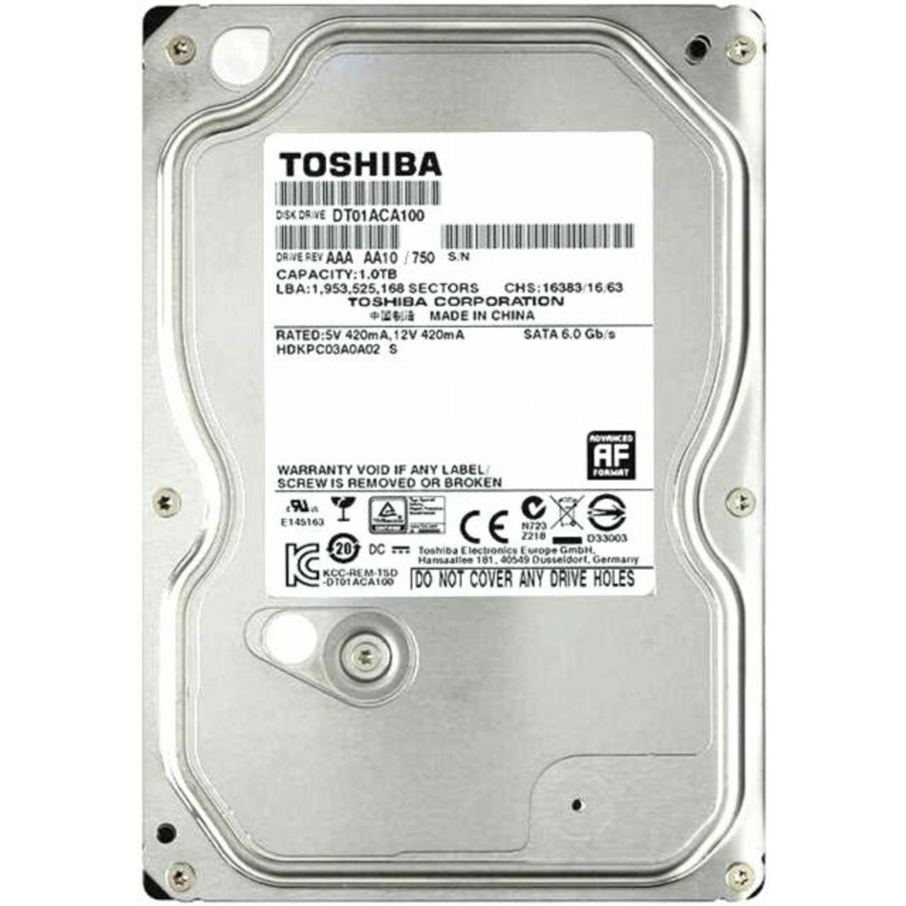 Toshiba 1TB 7200RPM III 32MB Cache 3.5-inch OEM Desktop Hard Drive DT01ACA100 - Star Micro Inc