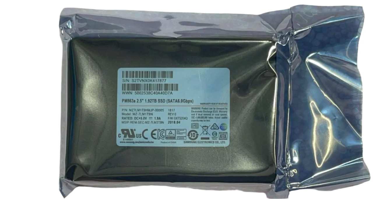 Samsung PM863A 1.92TB SSD 2.5