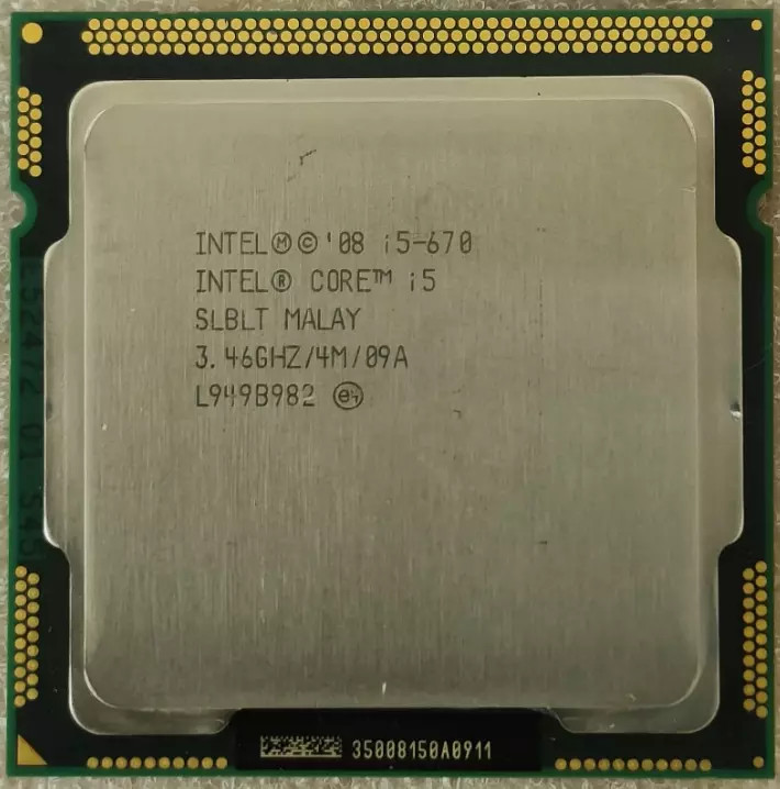 Dual Cora Intel Core i5-670 Dual-Core 3.46GHz 4MB Socket LGA1156 SLBLT CPU Processor