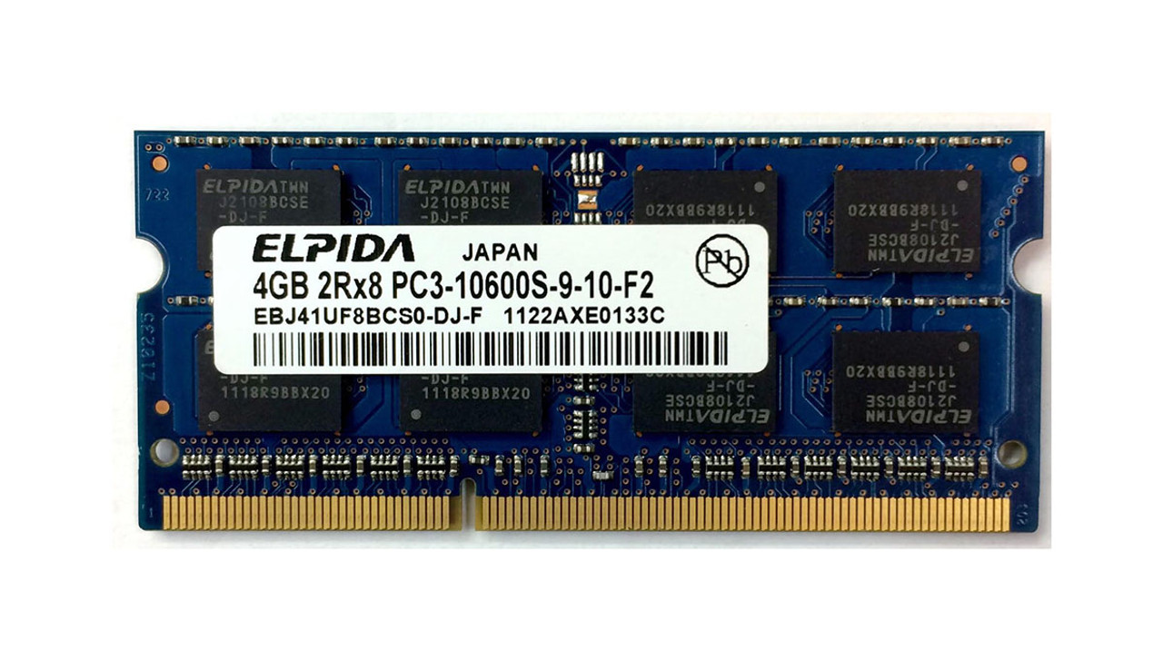 Elpida 4GB 1333MHz DDR3 PC3-10600 204p CL9 1.5V SODIMM RFB, Elpida, CRH,  EBJ41UF8BCS0-DJ-F