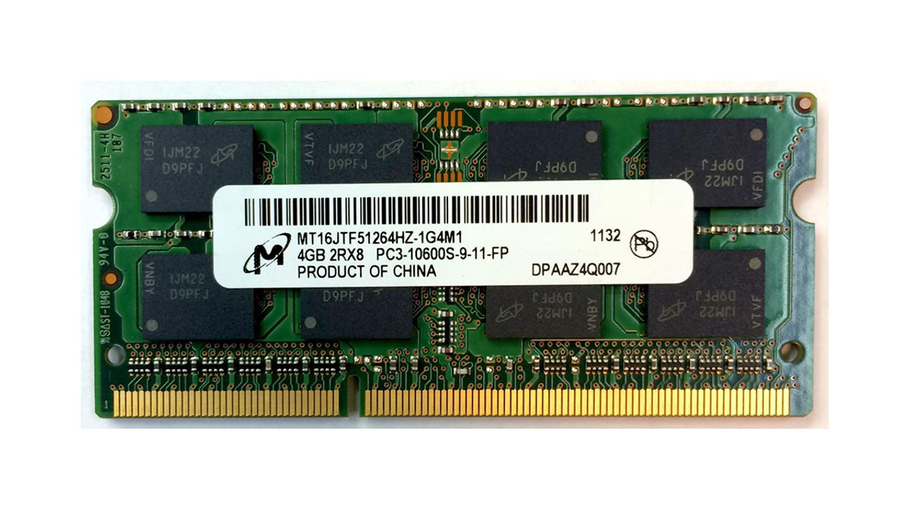 Micron 4GB 1333MHz DDR3 204-Pin Laptop Memory MT16JTF51264HZ-1G4M1