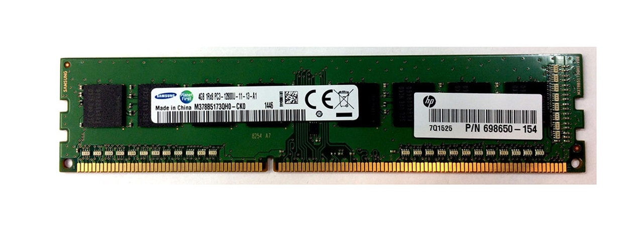 Samsung 4GB DDR3 1600MHz PC3-12800 CL11 240-Pin DIMM Single Rank Desktop  Memory Module M378B5173QH0-CK0