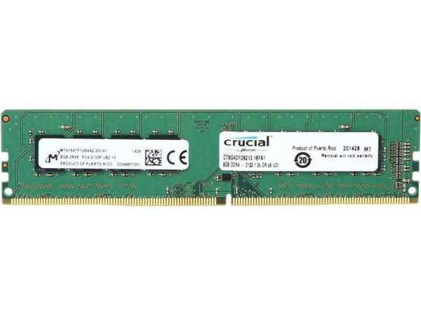 Crucial 8GB DDR4 2133MHz PC4-17000  Desktop Memory CT8G4DFD8213