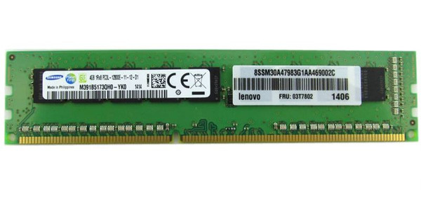 Samsung 4GB DDR3 1600MHz PC3-12800 ECC Unbuffered DIMM Rank1 Server OEM Memory M391B5173QH0-YK0