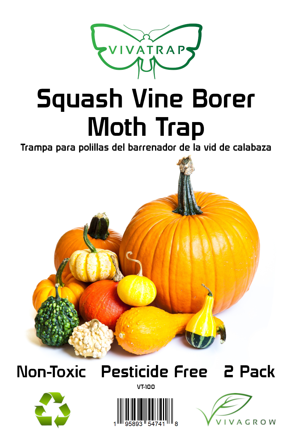 VivaTrap! Squash Vine Borer Moth Trap + Lure (2 pack)