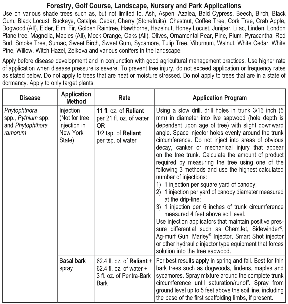 Reliant Systemic Fungicide Label page 3