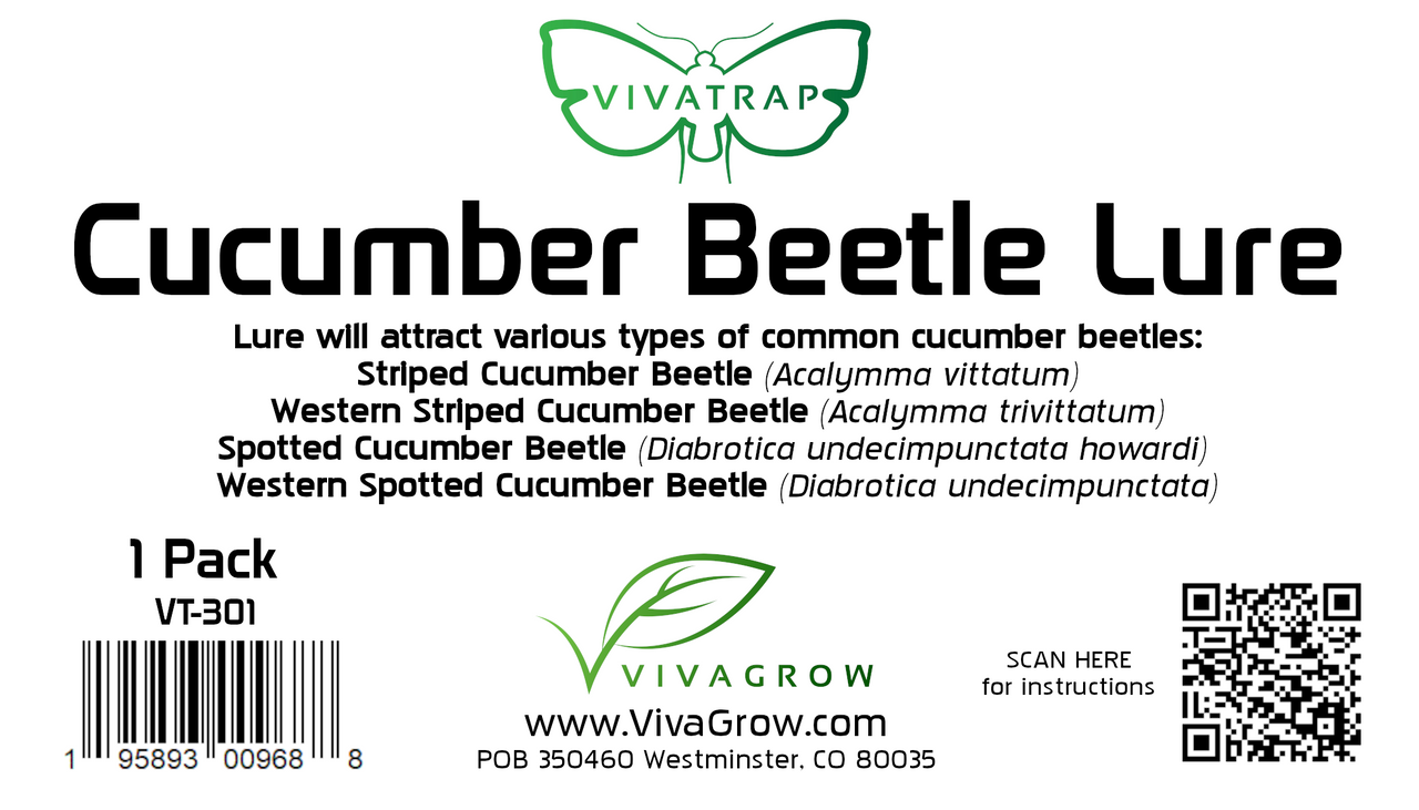 VT-301 VivaTrap Cucumber Beetle Lure 1 pack label