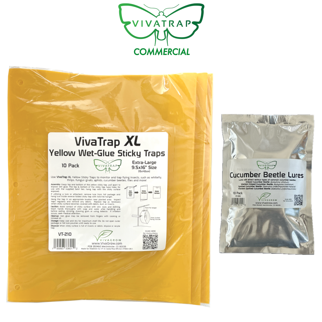 VivaTrap VTC-103-10 Commercial Extra Large Cucumber Beetle Trap 10 pack