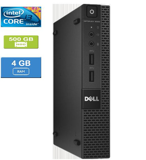 DELL 9020 MICRO (103838) Intel Core i3-4130 4GB 500GB HDD Win 10 Pro