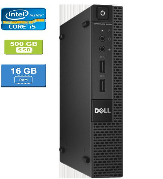 DELL 9020 MICRO (103807) Intel Core i5-4590T 16GB 500GB SSD Win 10 Pro