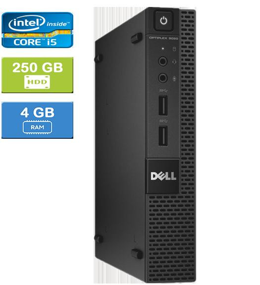 DELL 9020 MICRO (103821) Intel Core i5-4590T 4GB 250GB SSD Win 10 Pro