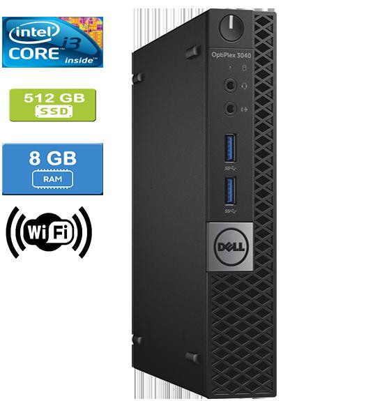 DELL 3040 MICRO (104156) Intel Core i3-6100T 8GB 512GB SSD Win 10 Pro
