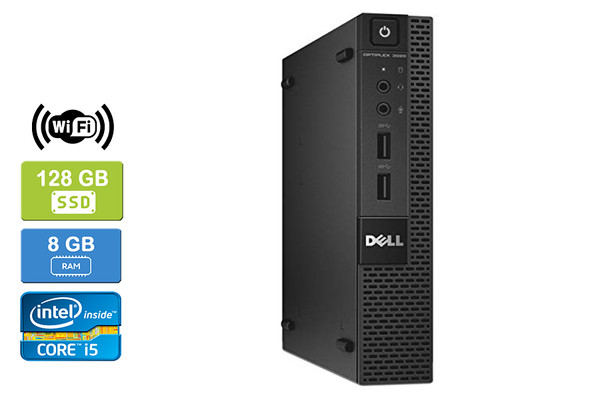 DELL 3020 MICRO (100691) Intel Core i5-4590T 8GB 128GB SSD Win 10 Pro