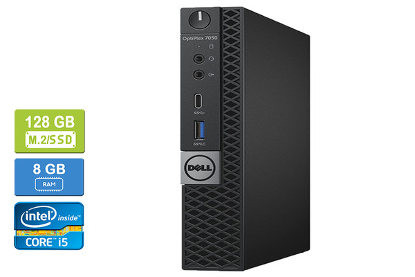 DELL 7050 MICRO (101179) Intel Core i5-6500T 8GB M.2/128GB SSD Win 10 Pro