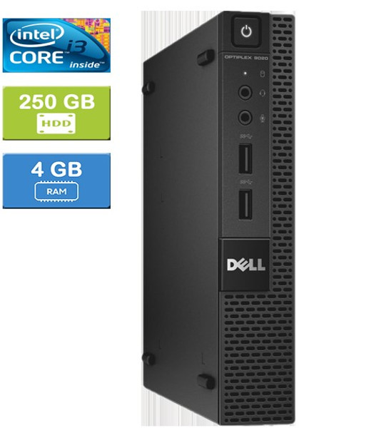 Dell 9020 MICRO (101629) Intel Core i3-4160T 4GB 250GB SSD Win 10 Pro