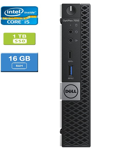 Dell 7050 MICRO (102596) Intel Core i5-7500T 16GB 1TB SSD Win 10 Pro